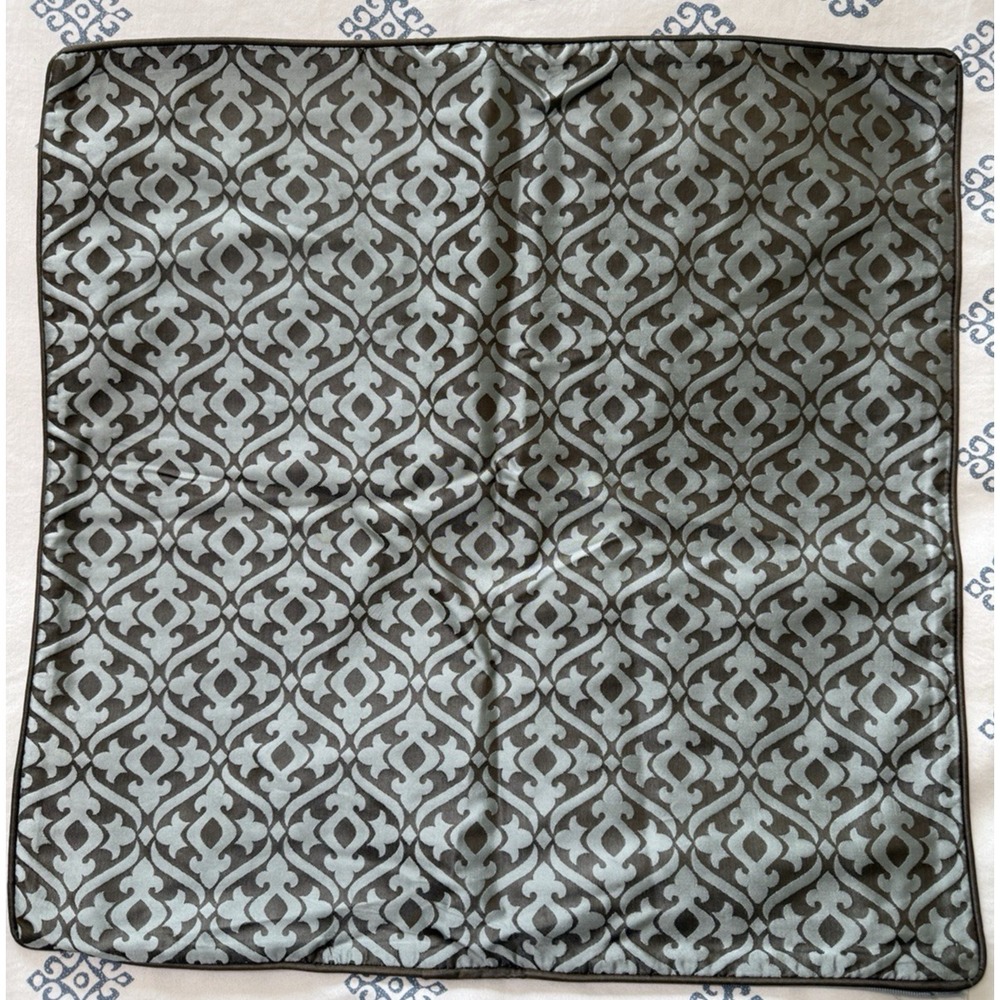 Restoration Hardware Pillow Sham Cover 100% Silk No Insert Cover Only 19x19 Flaw